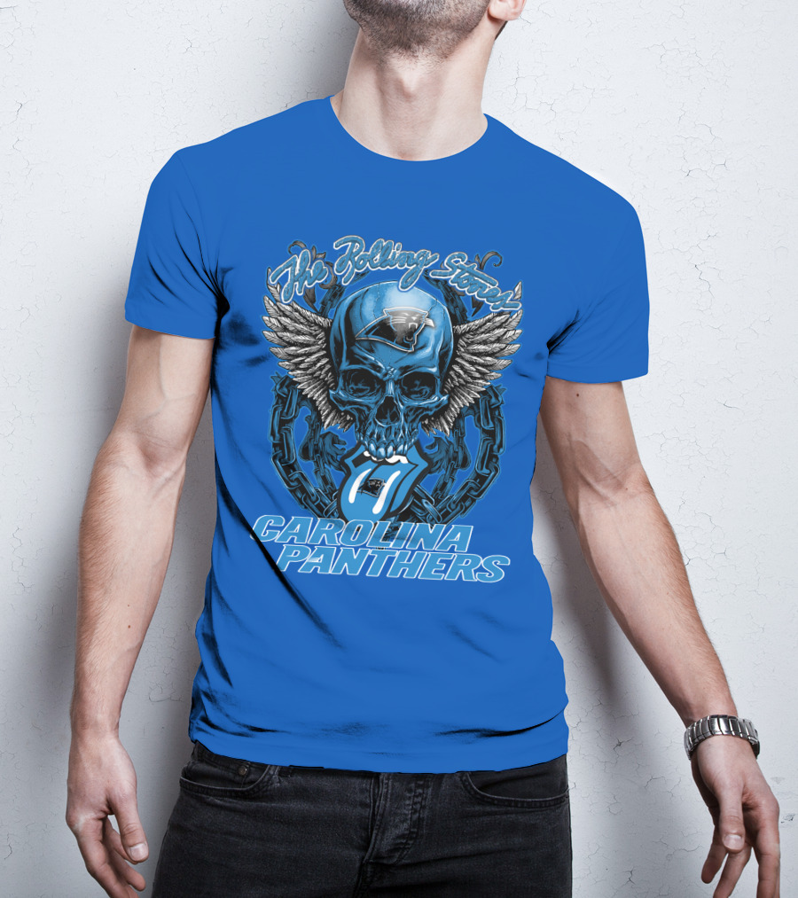 The Rolling Stones Carolina Panthers Skull Wing T-Shirt