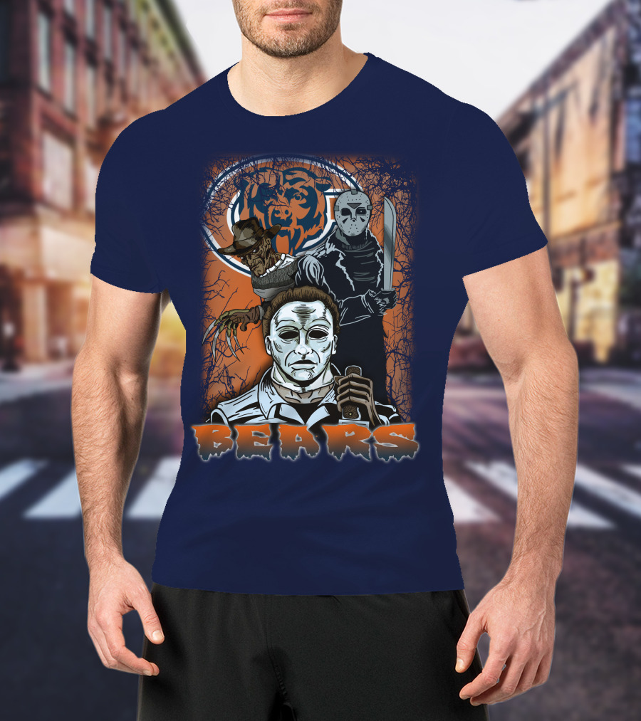 Chicago Bears Horror Icons Bear T-Shirt
