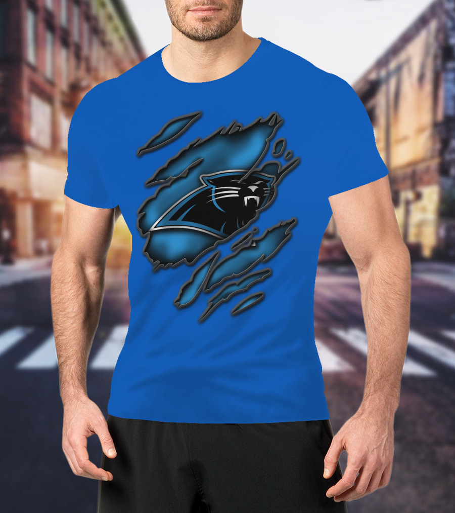 Torn Carolina Panthers Claw Mark T-Shirt