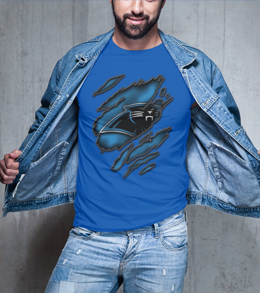 Torn Carolina Panthers Claw Mark T-Shirt