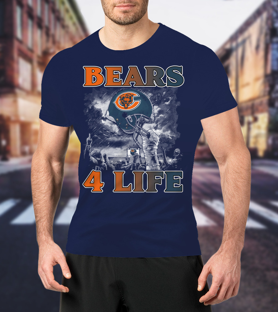 Bears 4 Life Chicago Bears Helmet Celebration T-Shirt