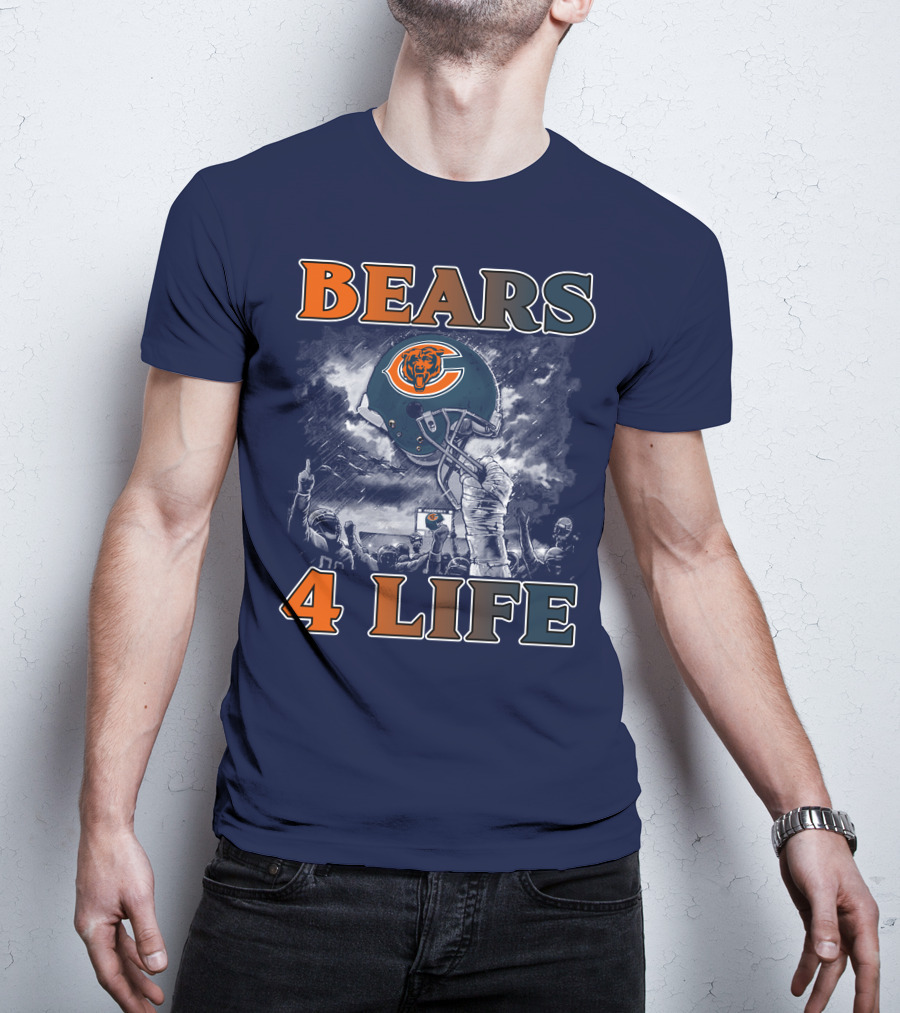 Bears 4 Life Chicago Bears Helmet Celebration T-Shirt