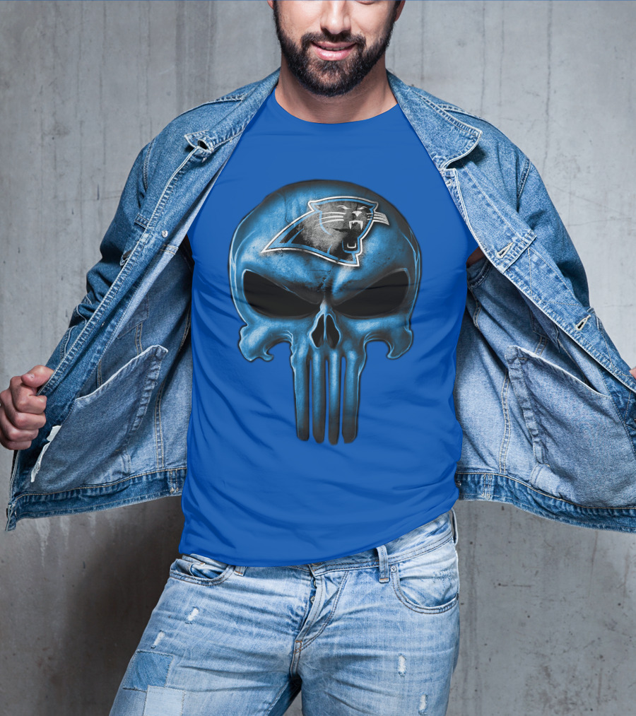 CAROLINA PANTHERS Skull T-Shirt