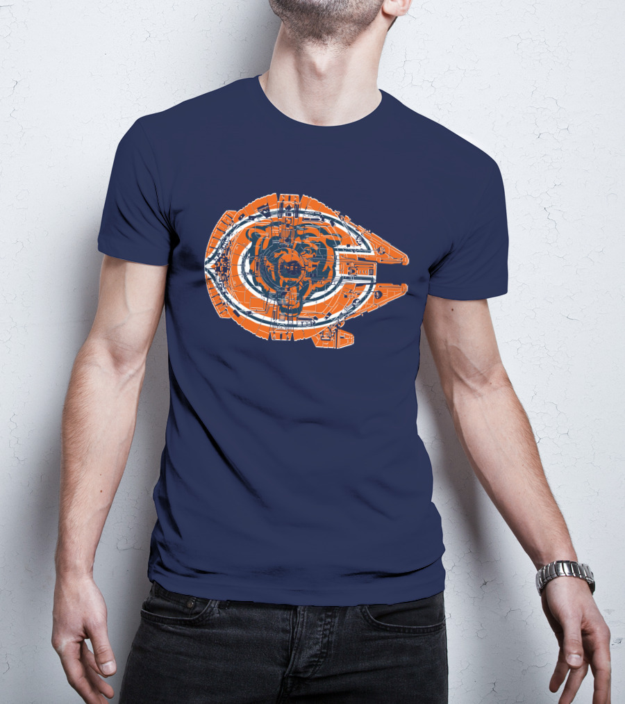 Chicago Bears Millennium Falcon Crossover T-Shirt
