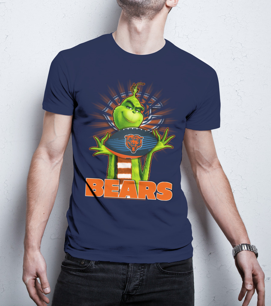 Grinch Holding Chicago Bears Football BEARS T-Shirt