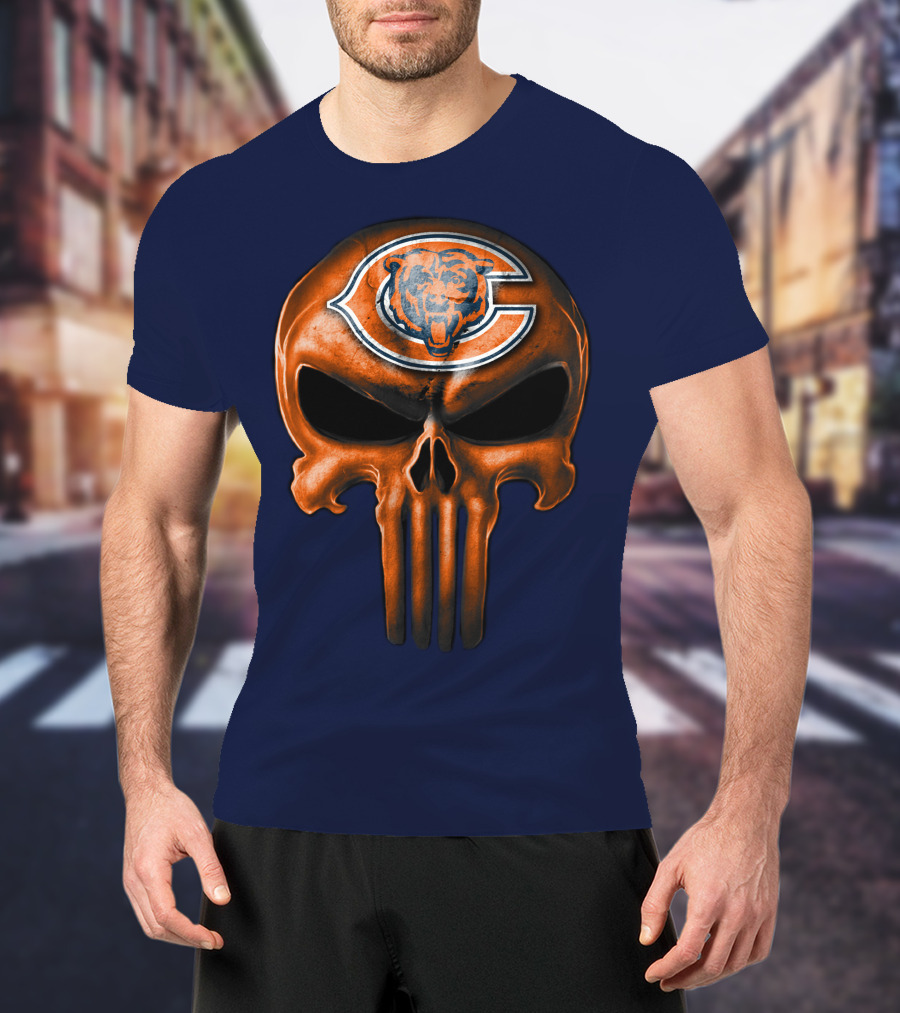 Skull Chicago Bears T-Shirt