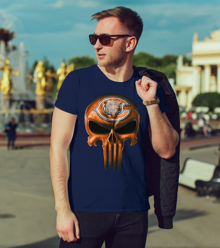 Skull Chicago Bears T-Shirt