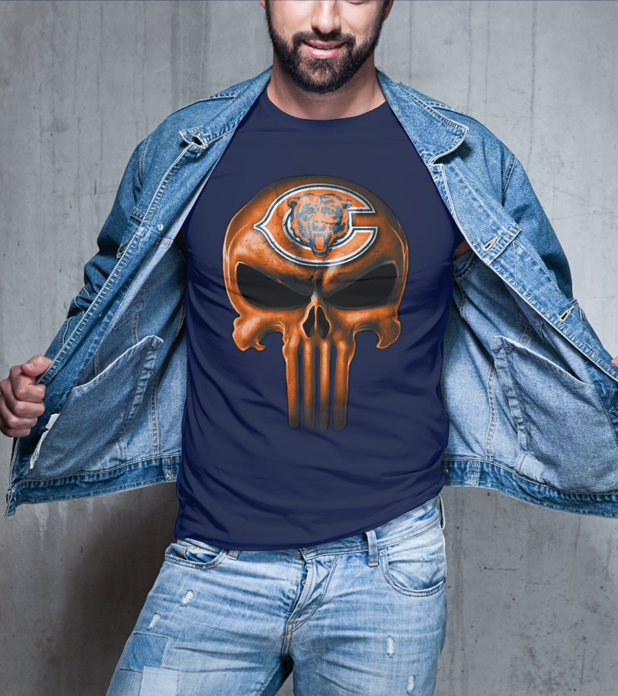 Skull Chicago Bears T-Shirt
