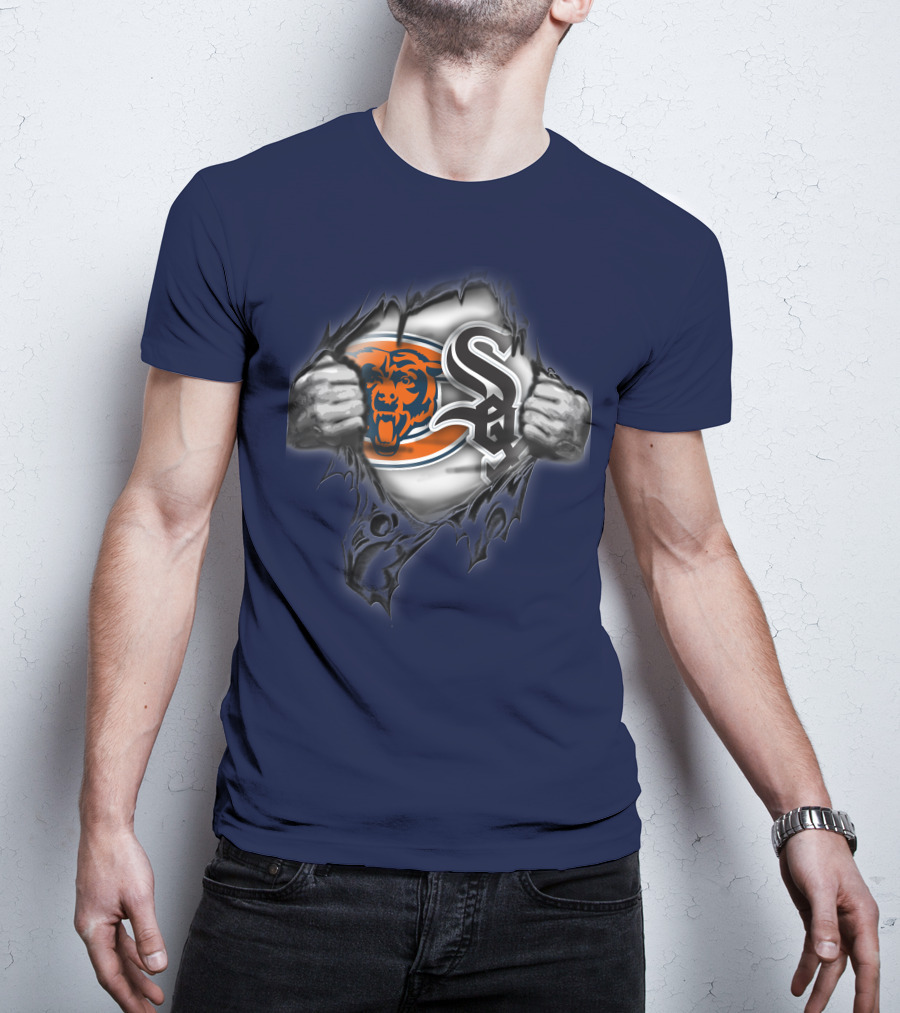 Chicago Bears White Sox Fan Crossover 63 T-Shirt