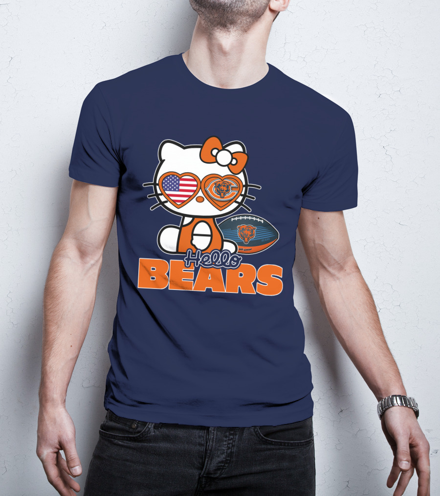 Hello Bears Hellokitty Chicago Bears Football T-Shirt