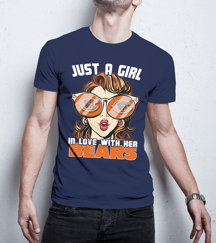 Just A Girl In Love With Her Chicago Bears T-Shirt