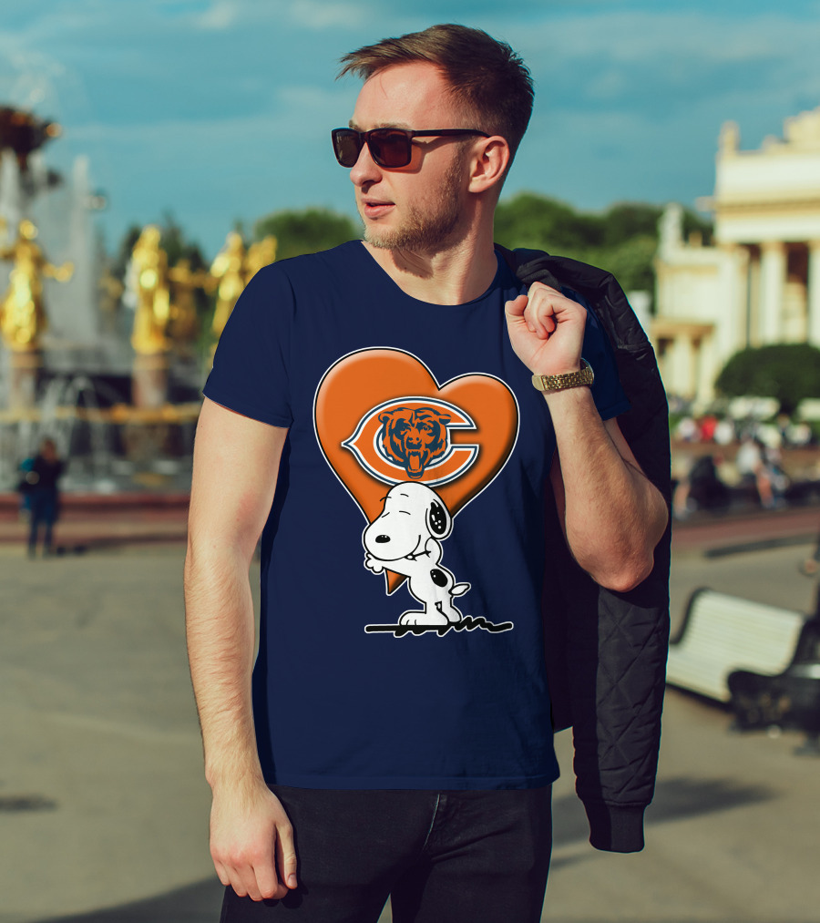 Snoopy Heart Chicago Bears NFL Fan T-Shirt