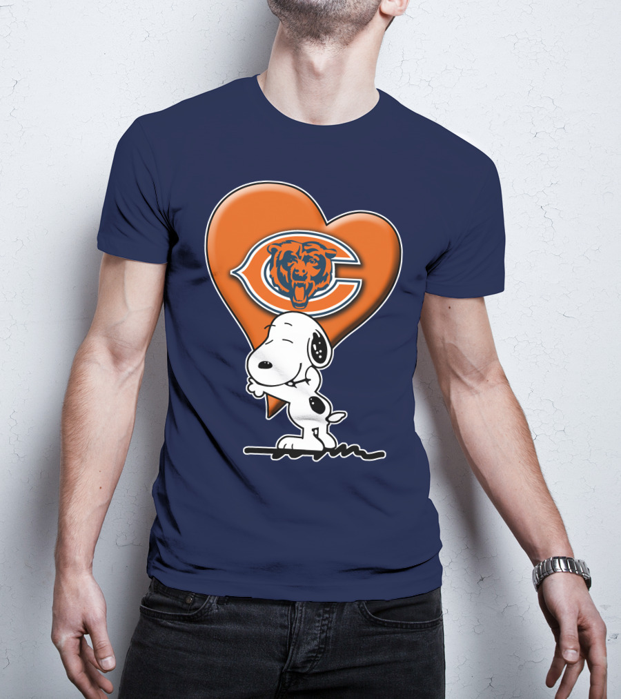 Snoopy Heart Chicago Bears NFL Fan T-Shirt