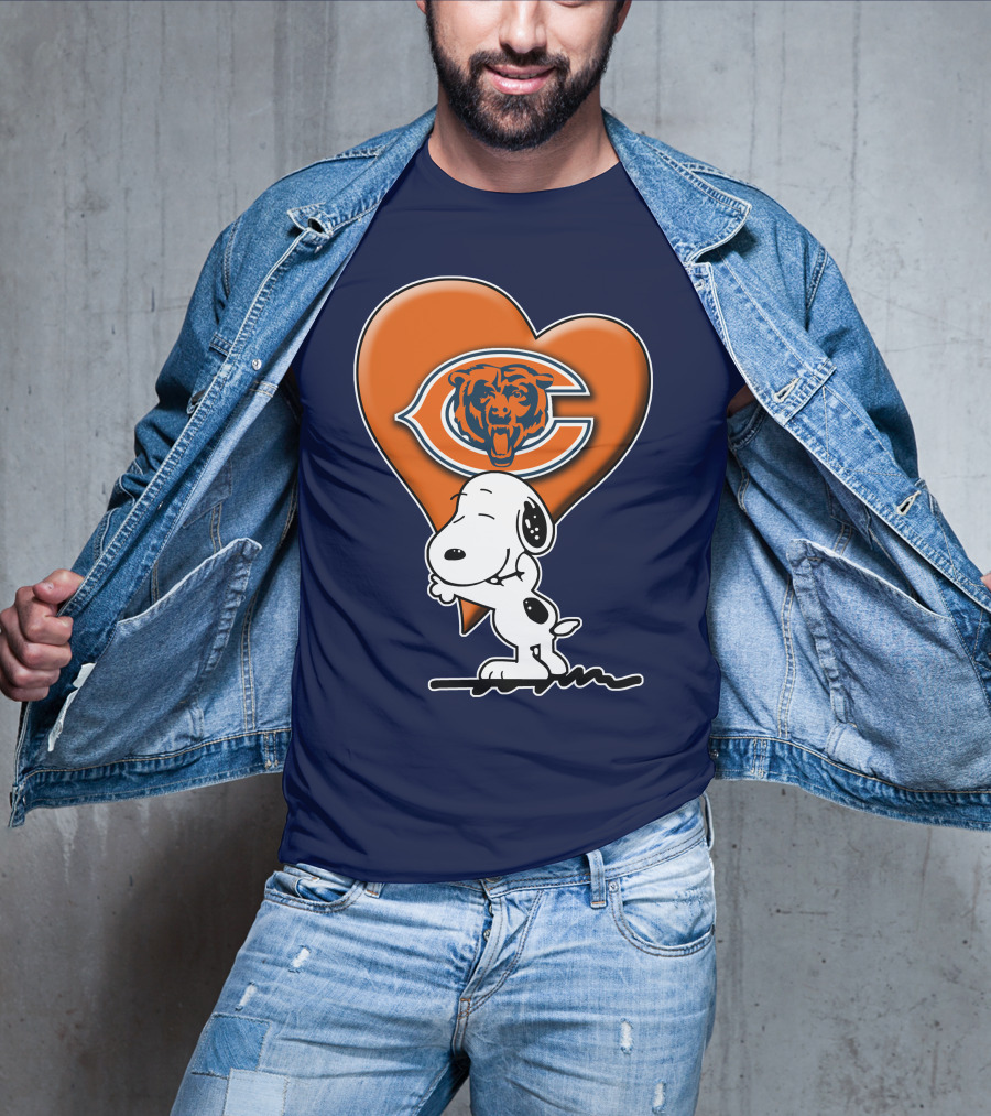Snoopy Heart Chicago Bears NFL Fan T-Shirt