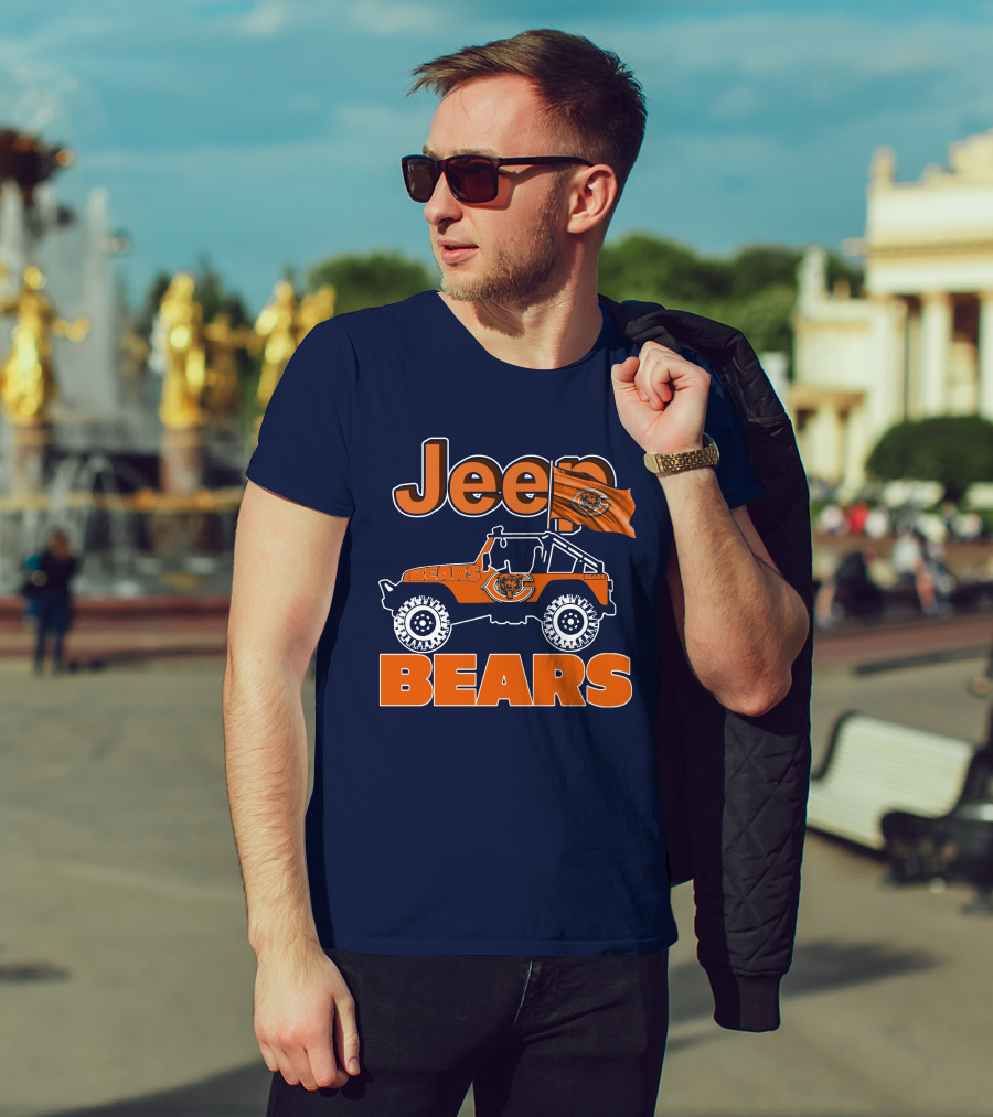 Jeep Chicago Bears Off-Road Enthusiast Fan Gear T-Shirt