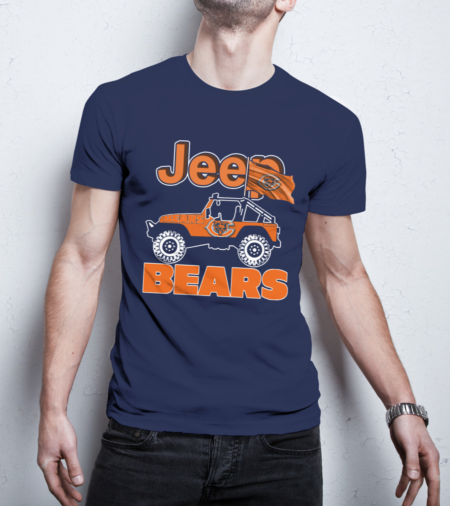 Jeep Chicago Bears Off-Road Enthusiast Fan Gear T-Shirt