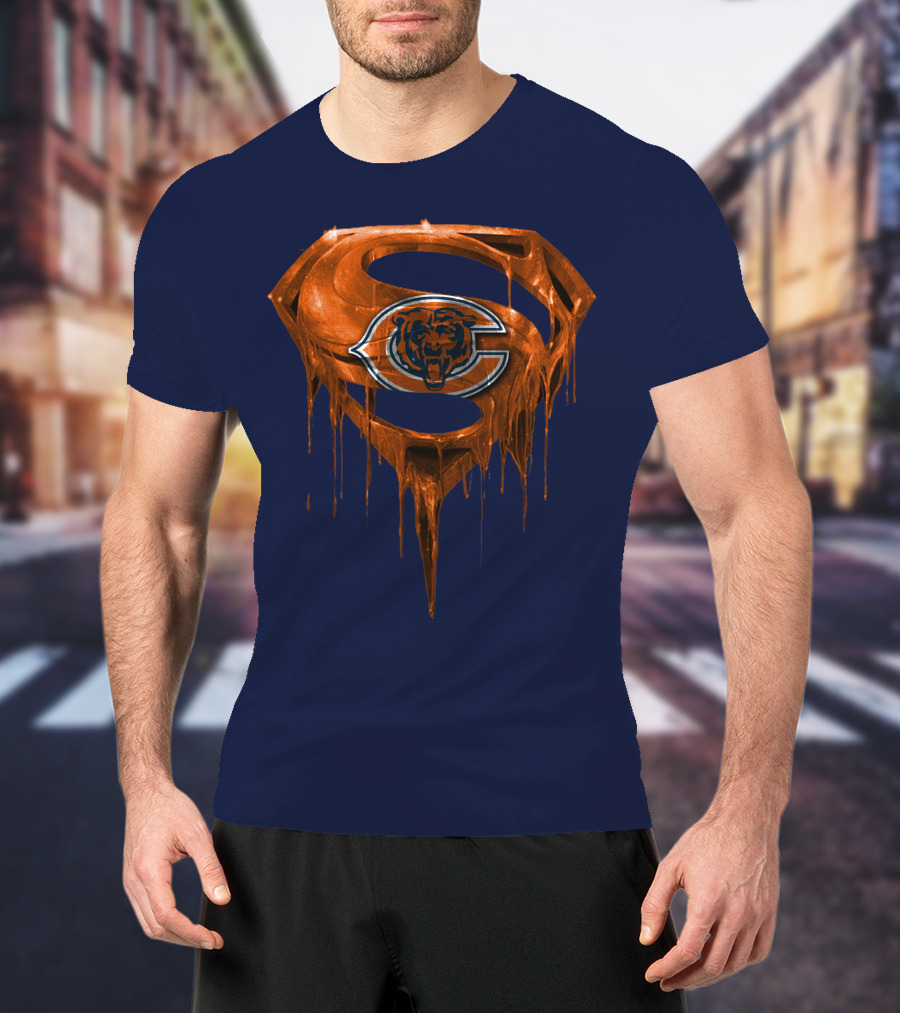 Superman Chicago Bears Logo Combination T-Shirt