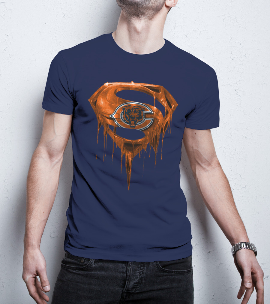 Superman Chicago Bears Logo Combination T-Shirt