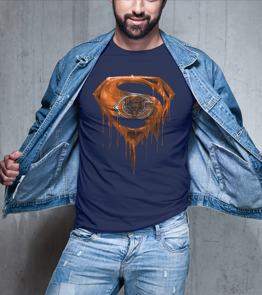 Superman Chicago Bears Logo Combination T-Shirt