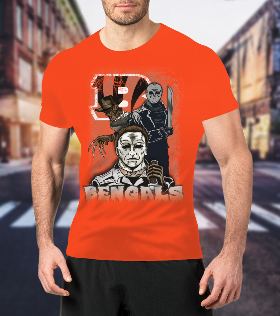 Cincinnati Bengals Horror Icons T-Shirt