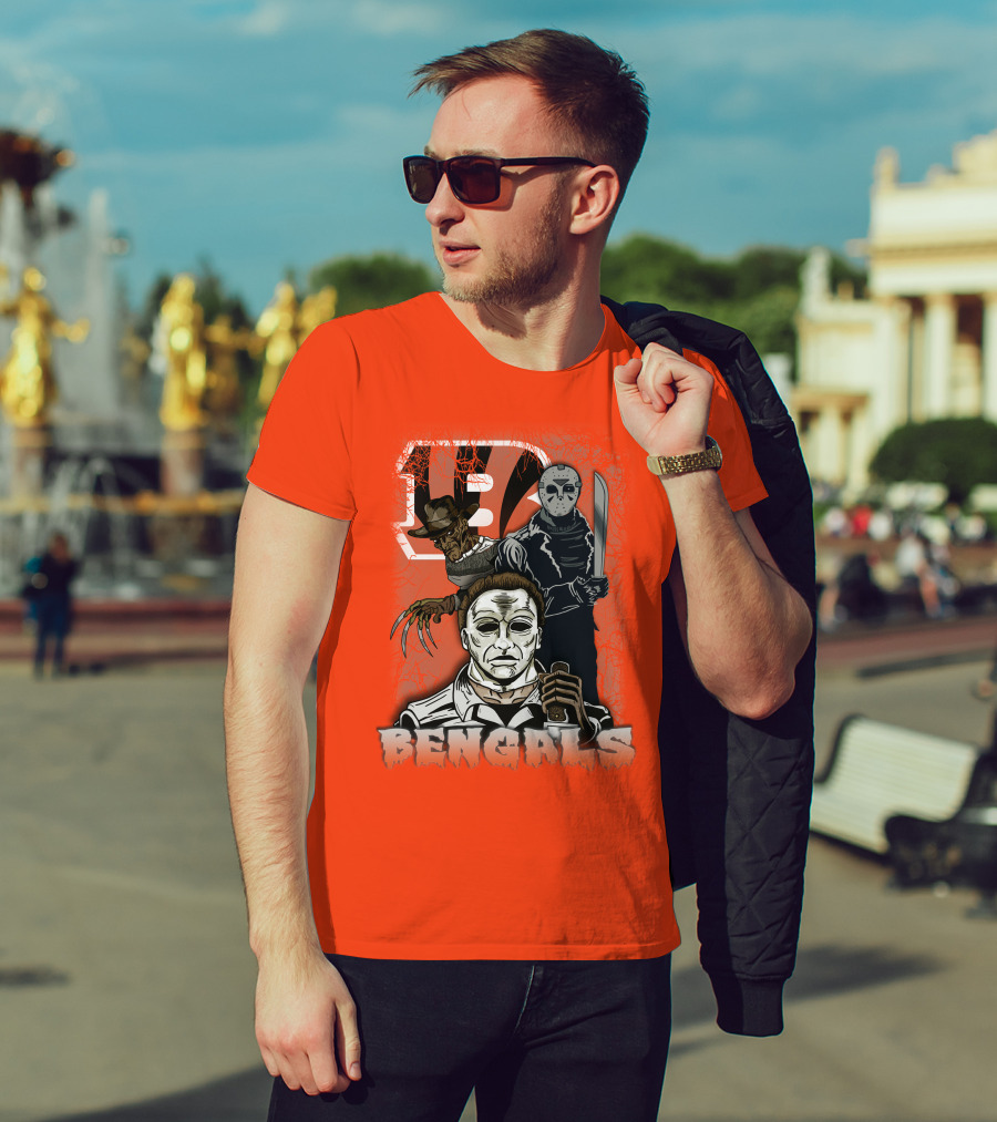 Cincinnati Bengals Horror Icons T-Shirt