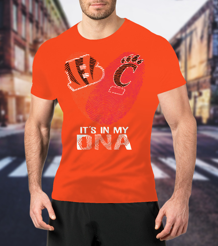 Cincinnati Bengals It's In My Dna Football Fan Heart T-Shirt