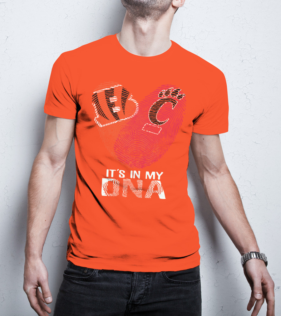 Cincinnati Bengals It's In My Dna Football Fan Heart T-Shirt
