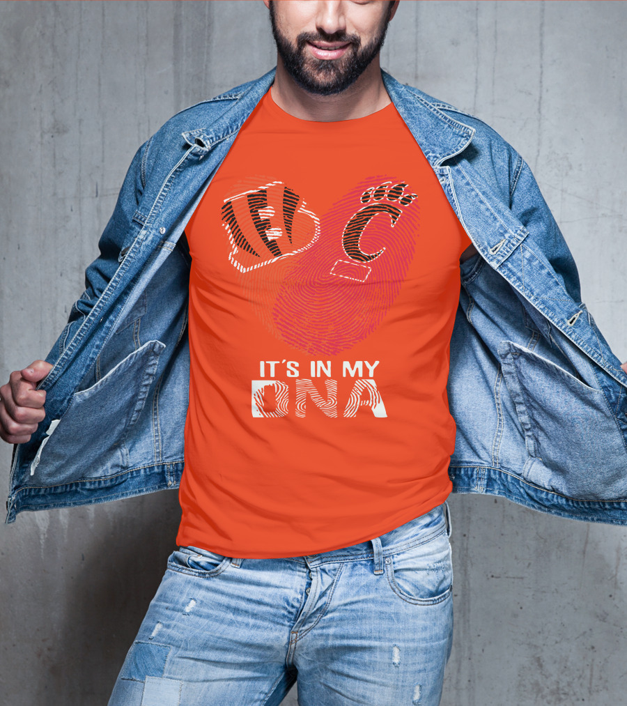 Cincinnati Bengals It's In My Dna Football Fan Heart T-Shirt