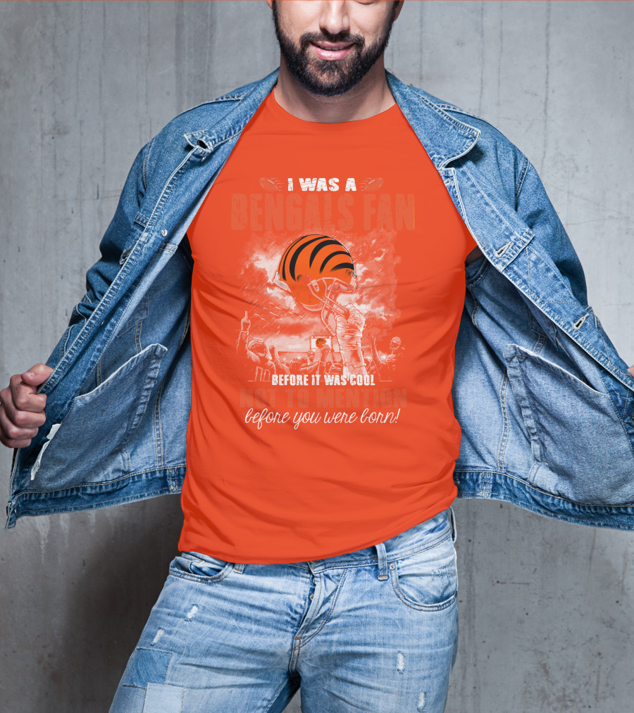 Cincinnati Bengals Fan Before It Was Cool Helmet T-Shirt