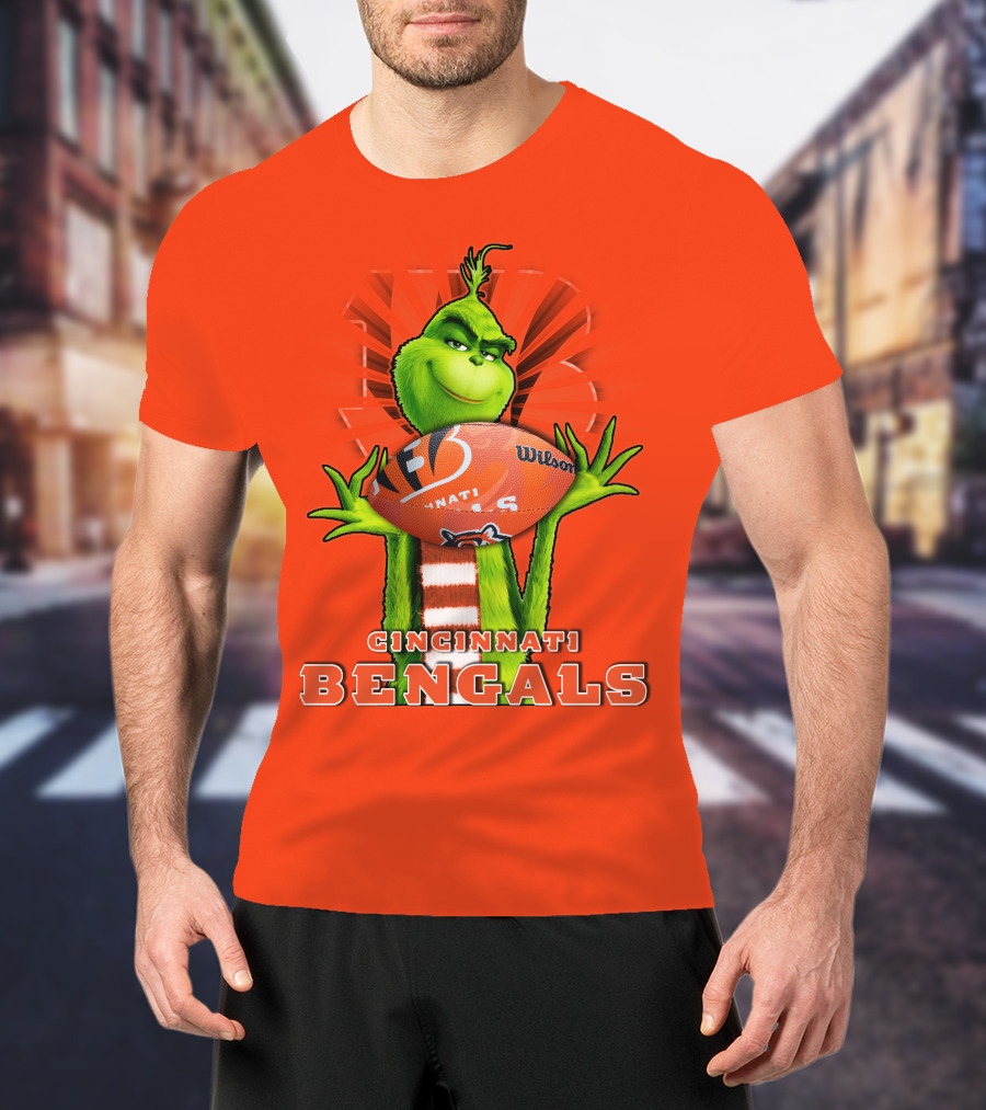 Grinch Cincinnati Bengals Football Nfl Wilson Ball T-Shirt