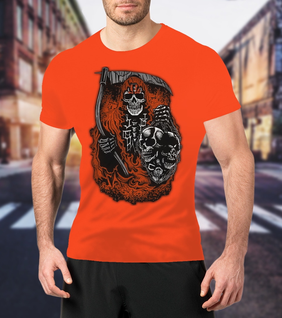 Cincinnati Bengals Reaper Skull T-Shirt