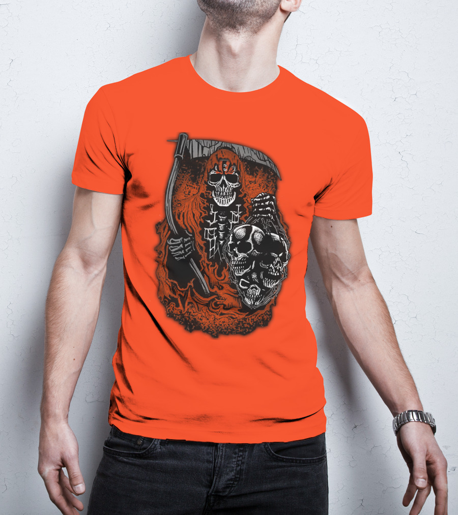 Cincinnati Bengals Reaper Skull T-Shirt