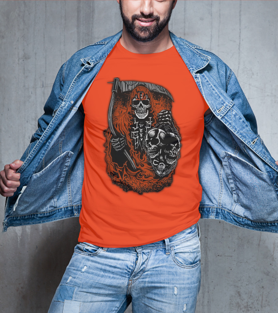 Cincinnati Bengals Reaper Skull T-Shirt