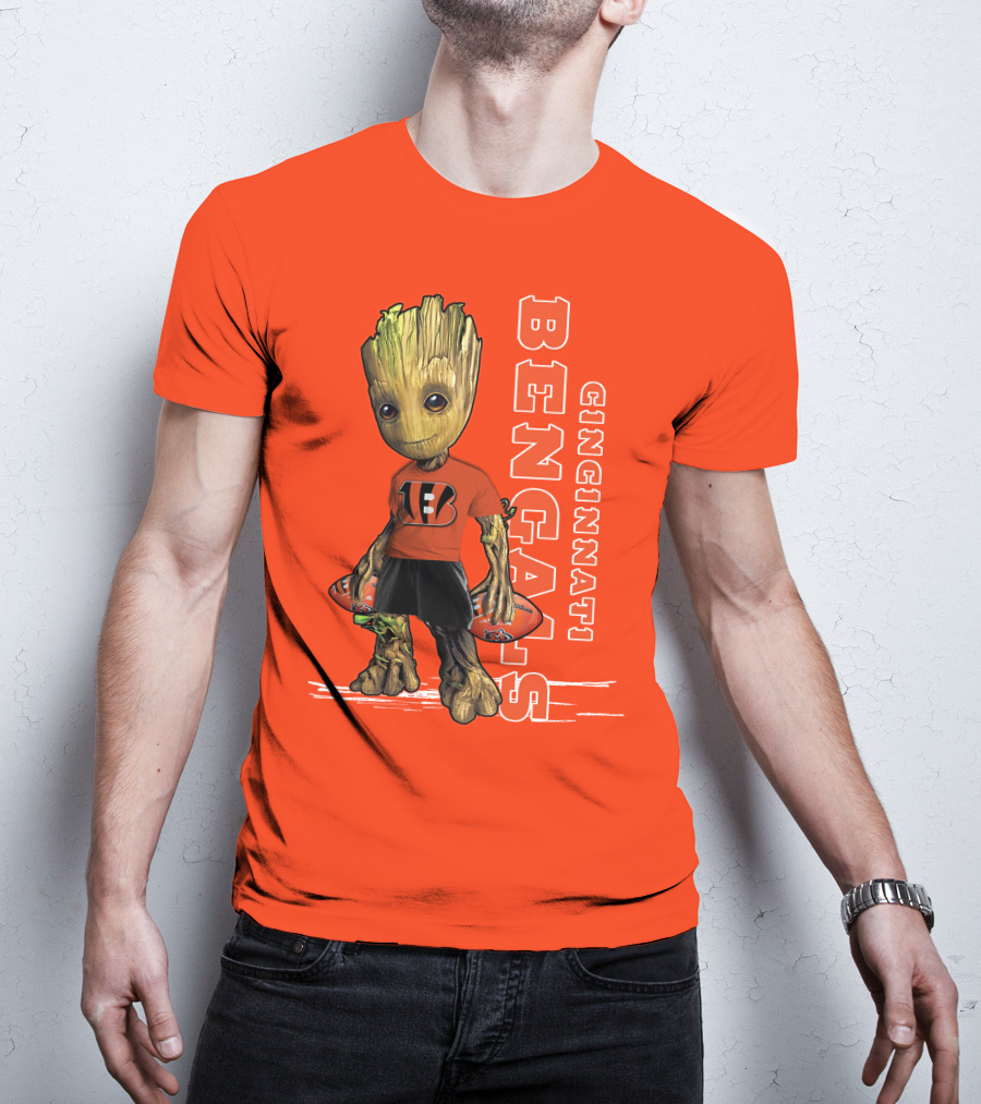 Groot V1 Cincinnati Bengals Football T-Shirt
