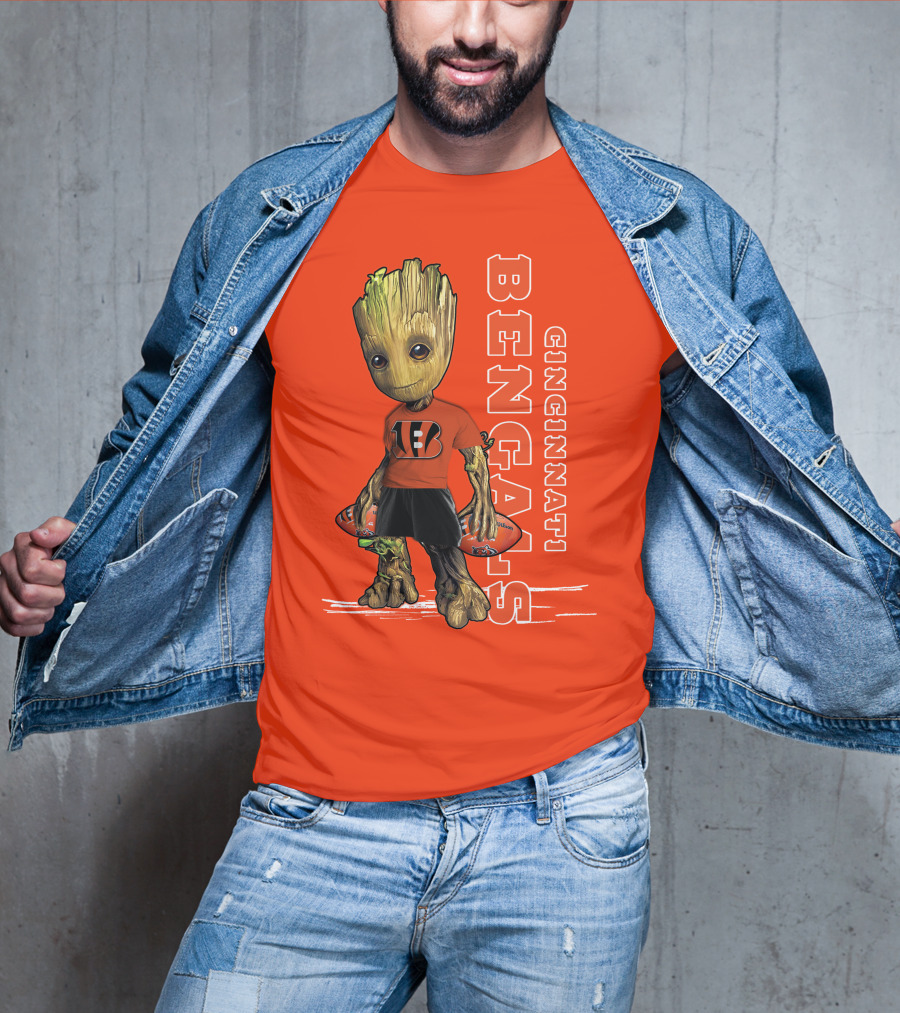 Groot V1 Cincinnati Bengals Football T-Shirt