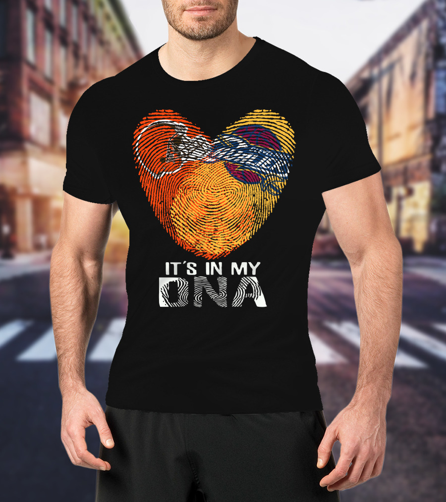 Cleveland Browns It's In My Dna Fingerprint Heart Helmet T-Shirt