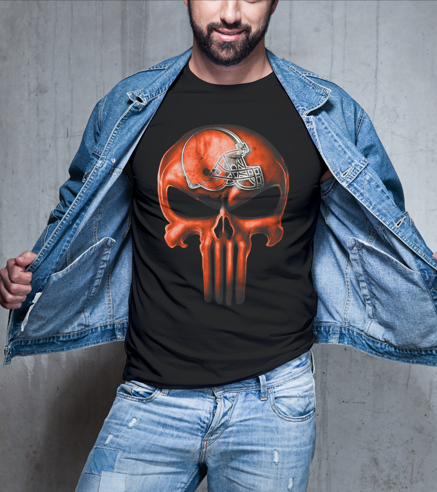 Skull Helmet Cleveland Browns T-Shirt