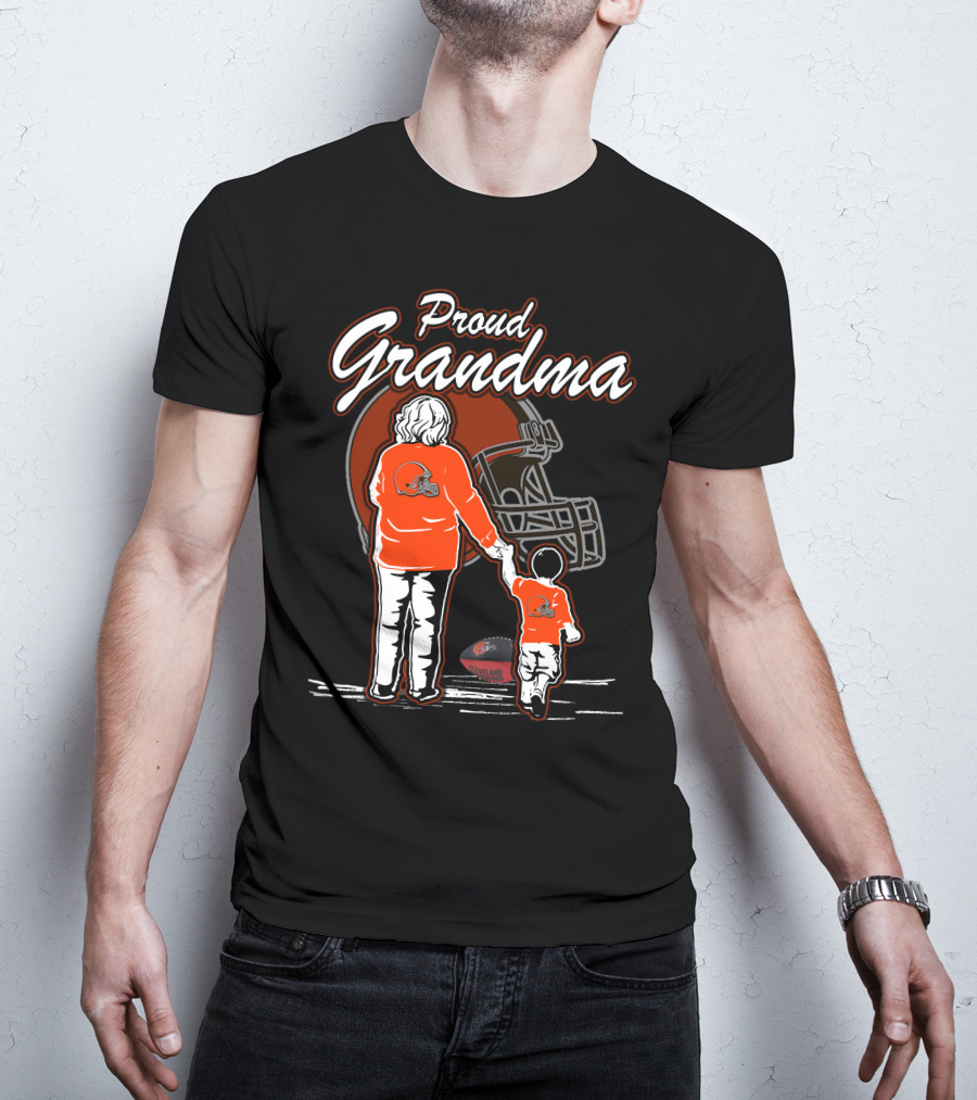 Proud Grandma Cleveland Browns Football Family Fan T-Shirt