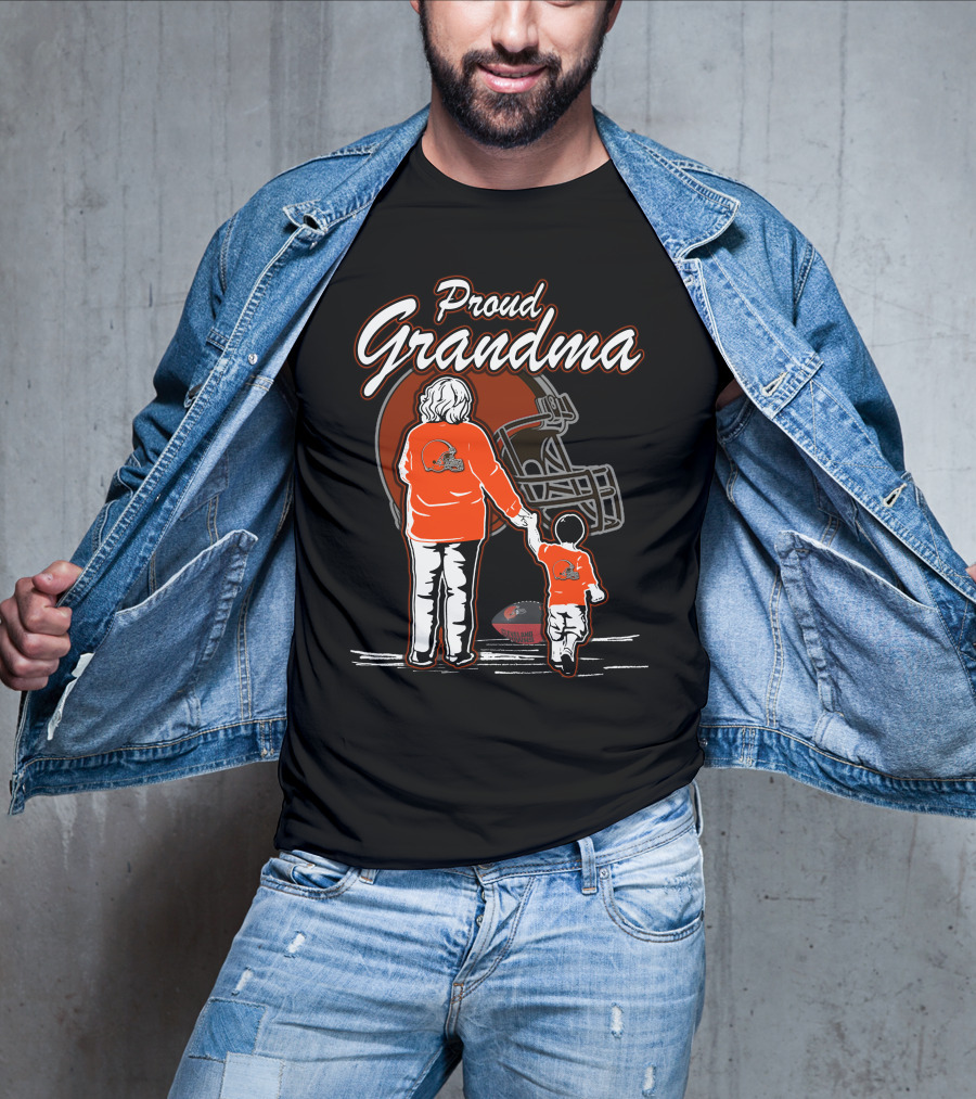 Proud Grandma Cleveland Browns Football Family Fan T-Shirt