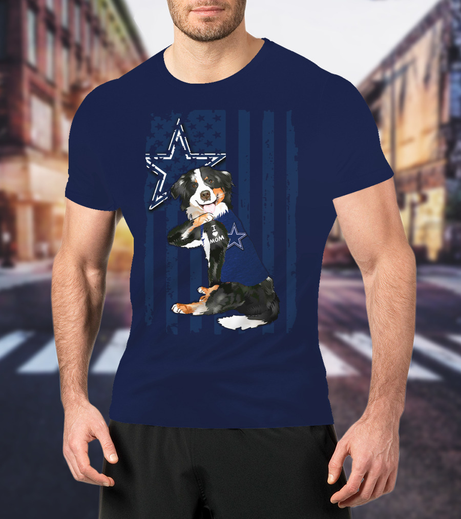 Border Collie I Mom Dallas Cowboys Star T-Shirt