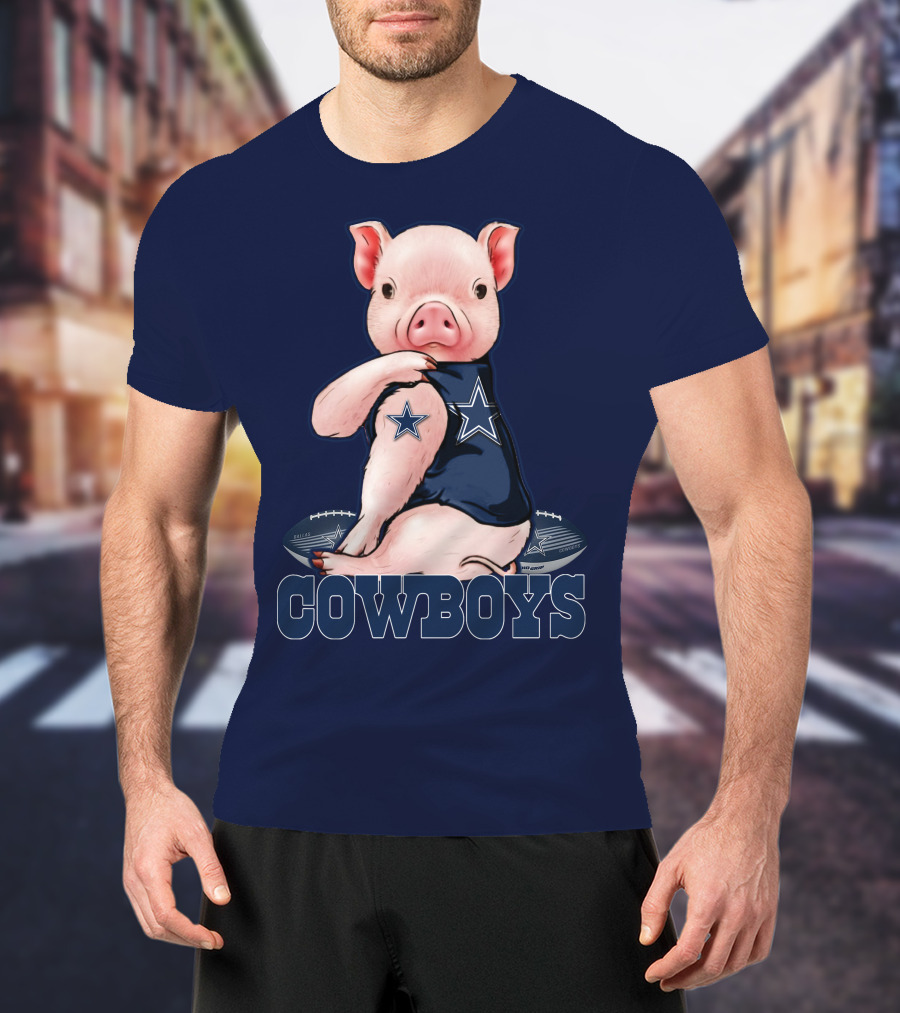 Pig COWBOYS Football Star T-Shirt