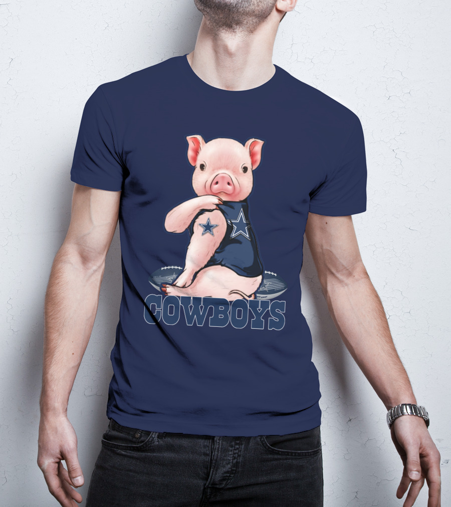 Pig COWBOYS Football Star T-Shirt