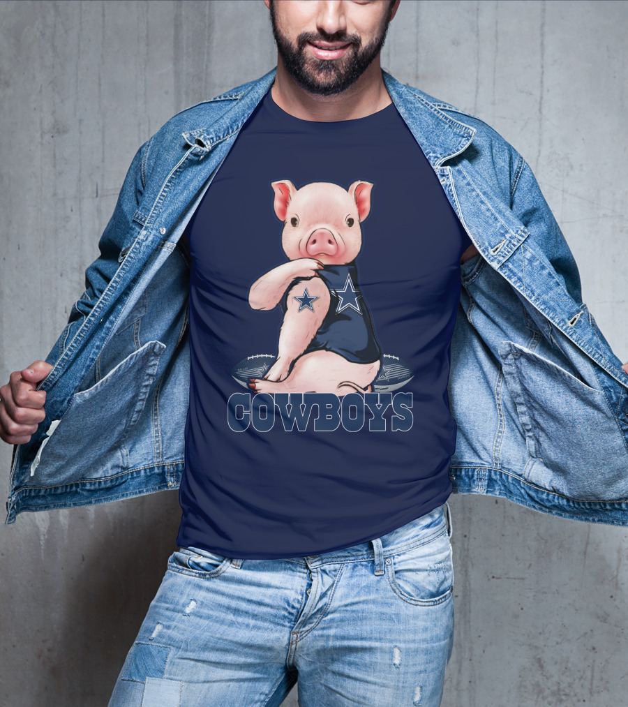 Pig COWBOYS Football Star T-Shirt