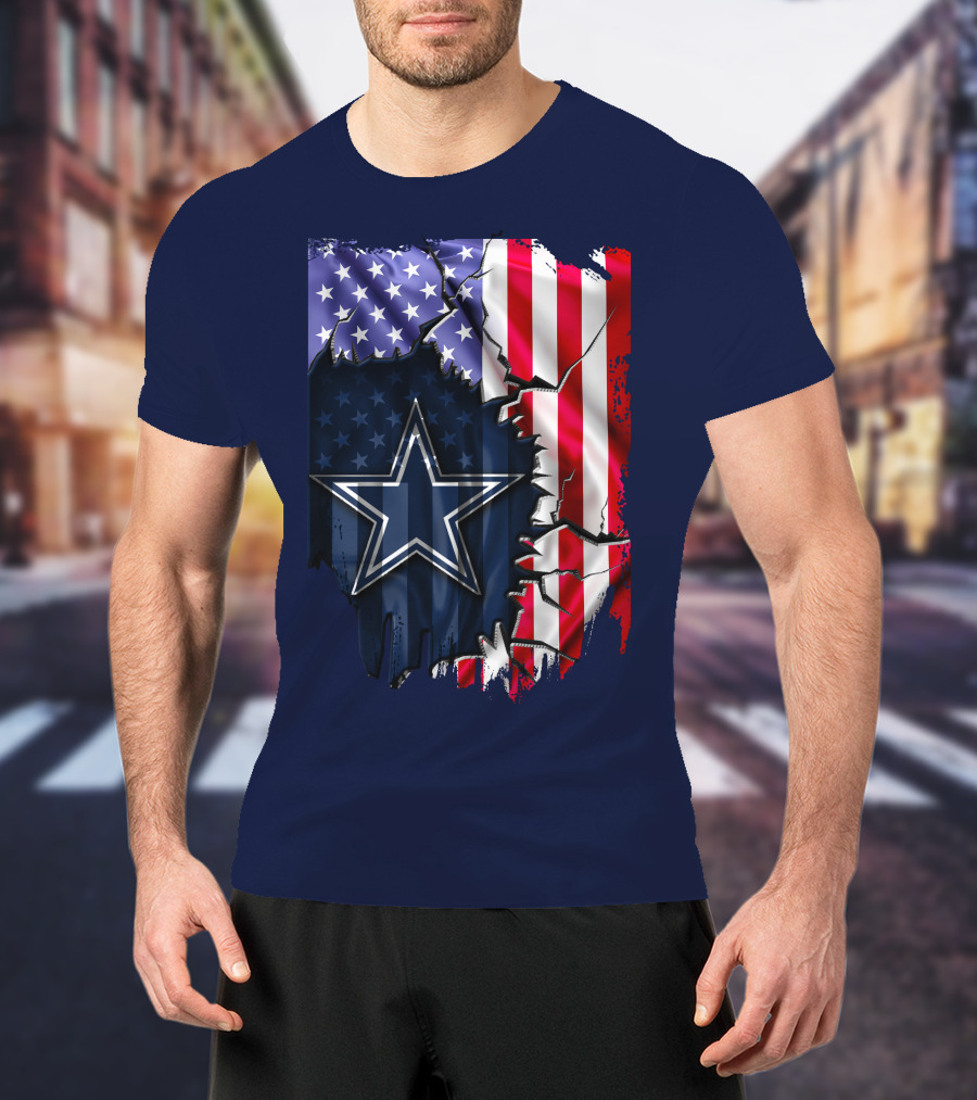 American Flag Dallas Cowboys Star T-Shirt
