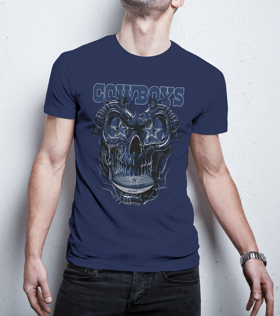 COWBOYS Dragonskull Dallas Football Helmet T-Shirt