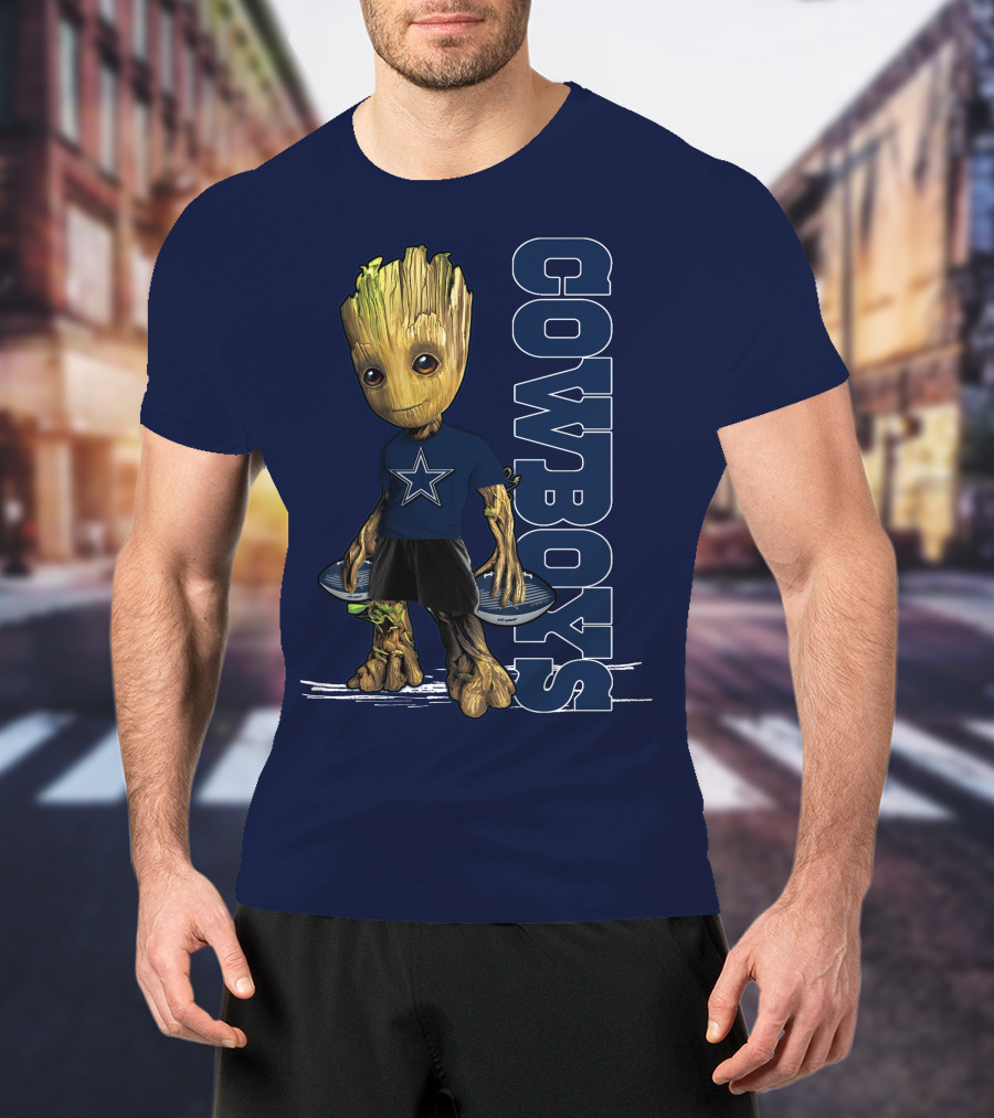 Groot Dallas Cowboys Star Fan T-Shirt