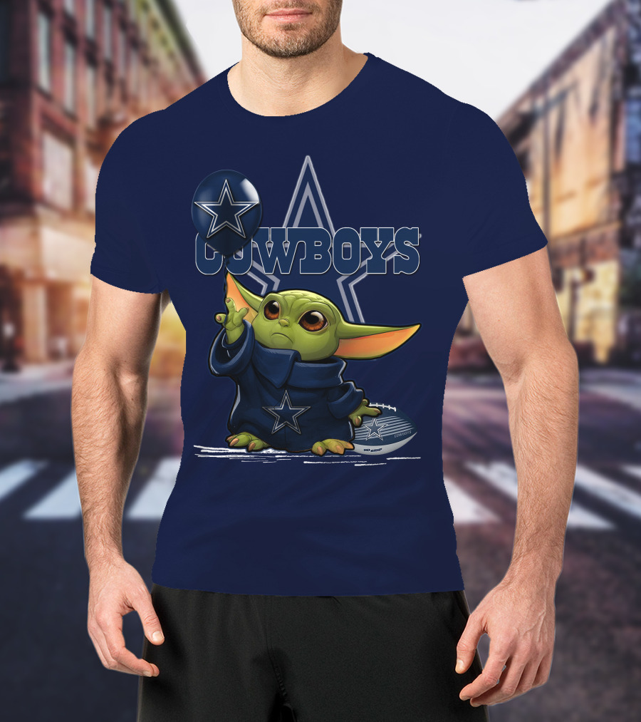 Yoda Dallas Cowboys Star Football Fan T-Shirt