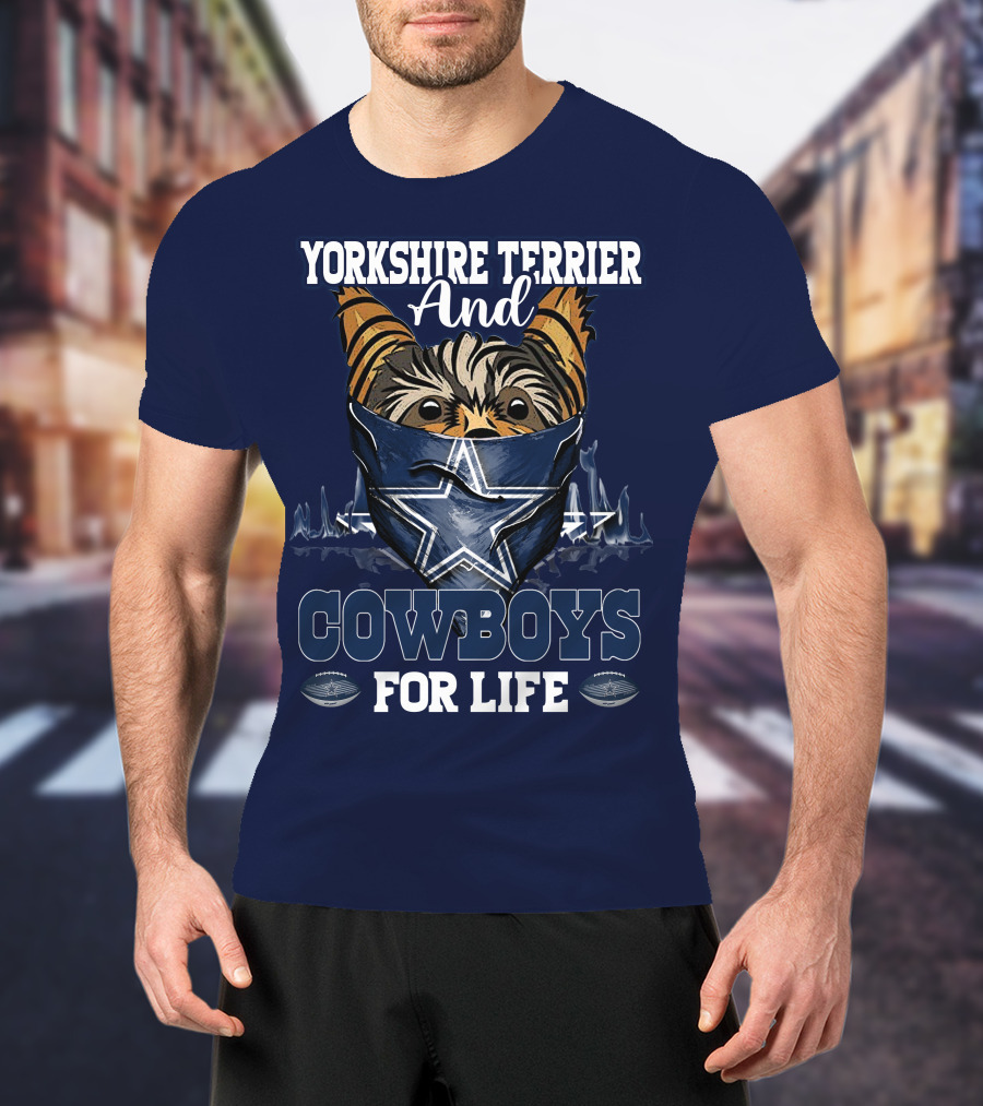Yorkshire Terrier And Cowboys For Life T-Shirt