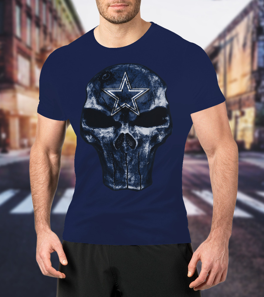 Dallas Cowboys Skull Star Emblem T-Shirt