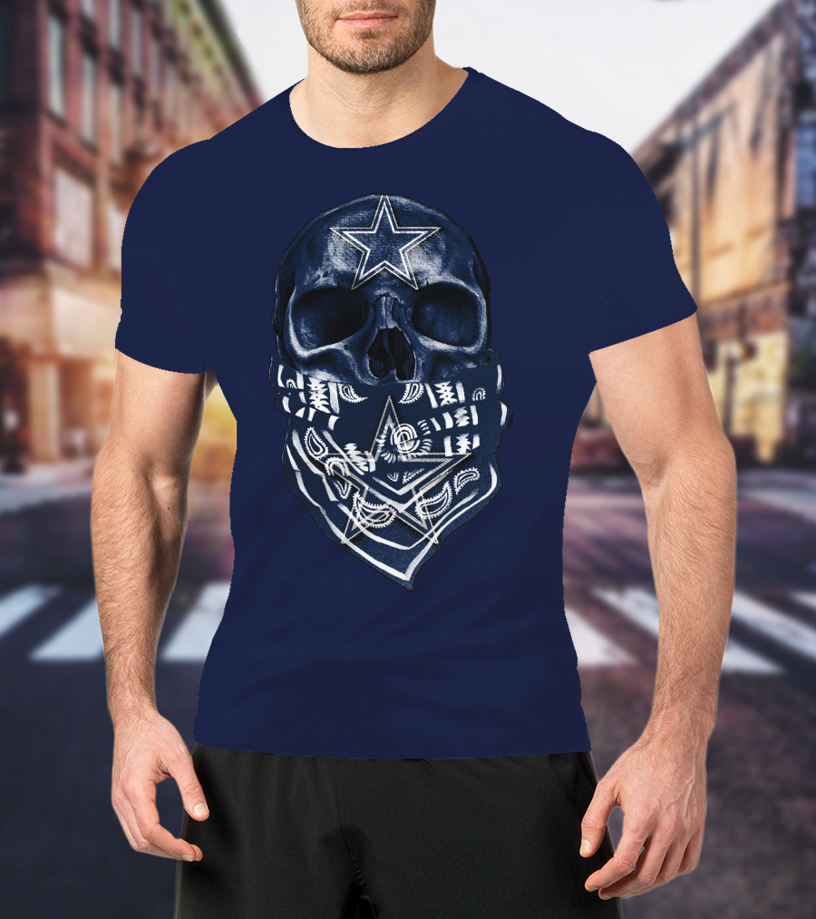 Dallas Cowboys Skull Bandana T-Shirt